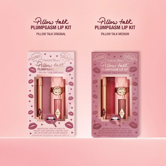Charlotte Tilbury Mini Pillow Talk Plumpgasm Lip Liner and Lip Gloss Set