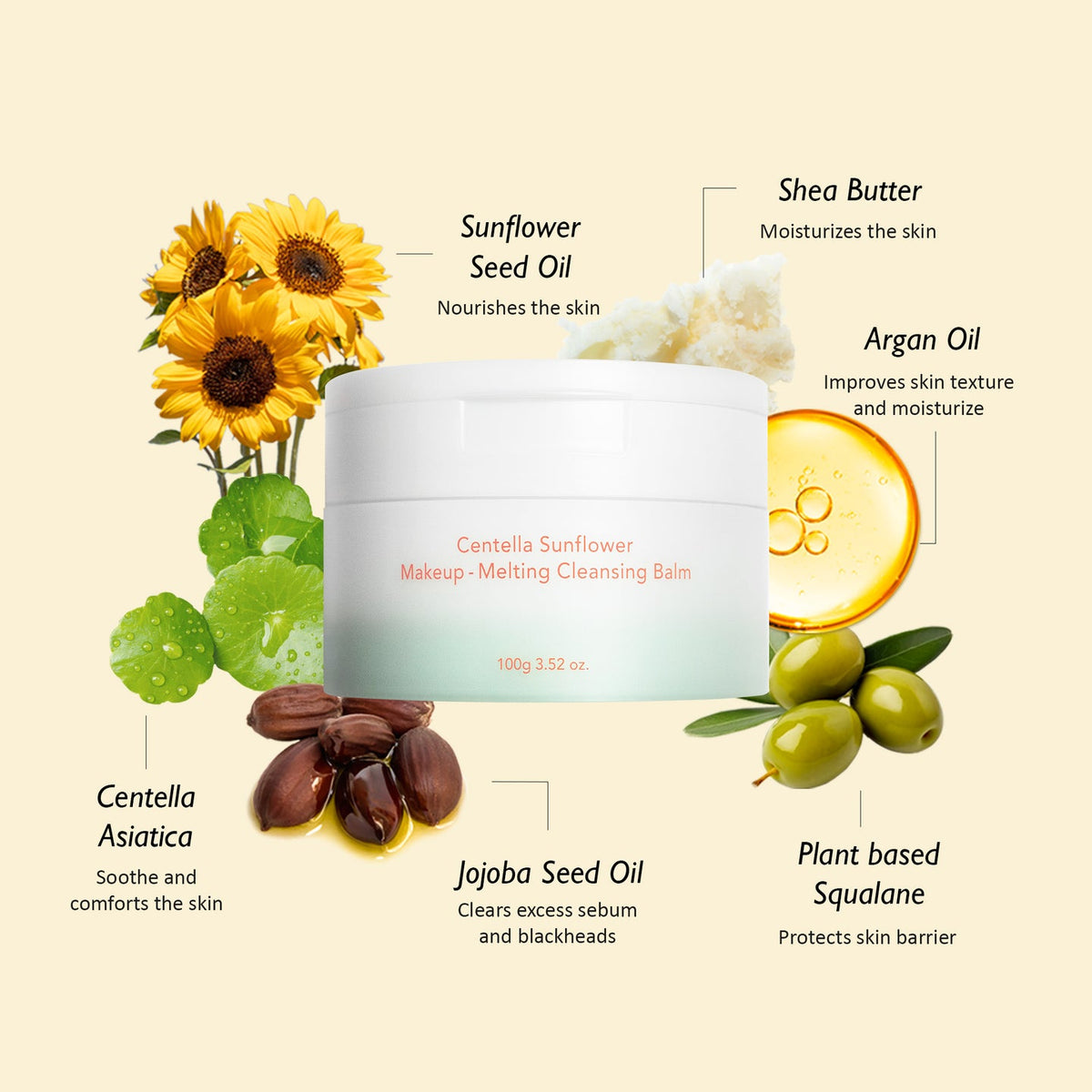 Haruharu Wonder SUNFLOWER MAKEUP-MELTING CLEANSING BALM