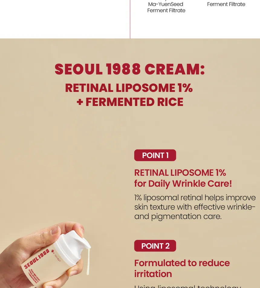 K Secret SEOUL 1988 Cream Retinal Liposome Fermented Rice