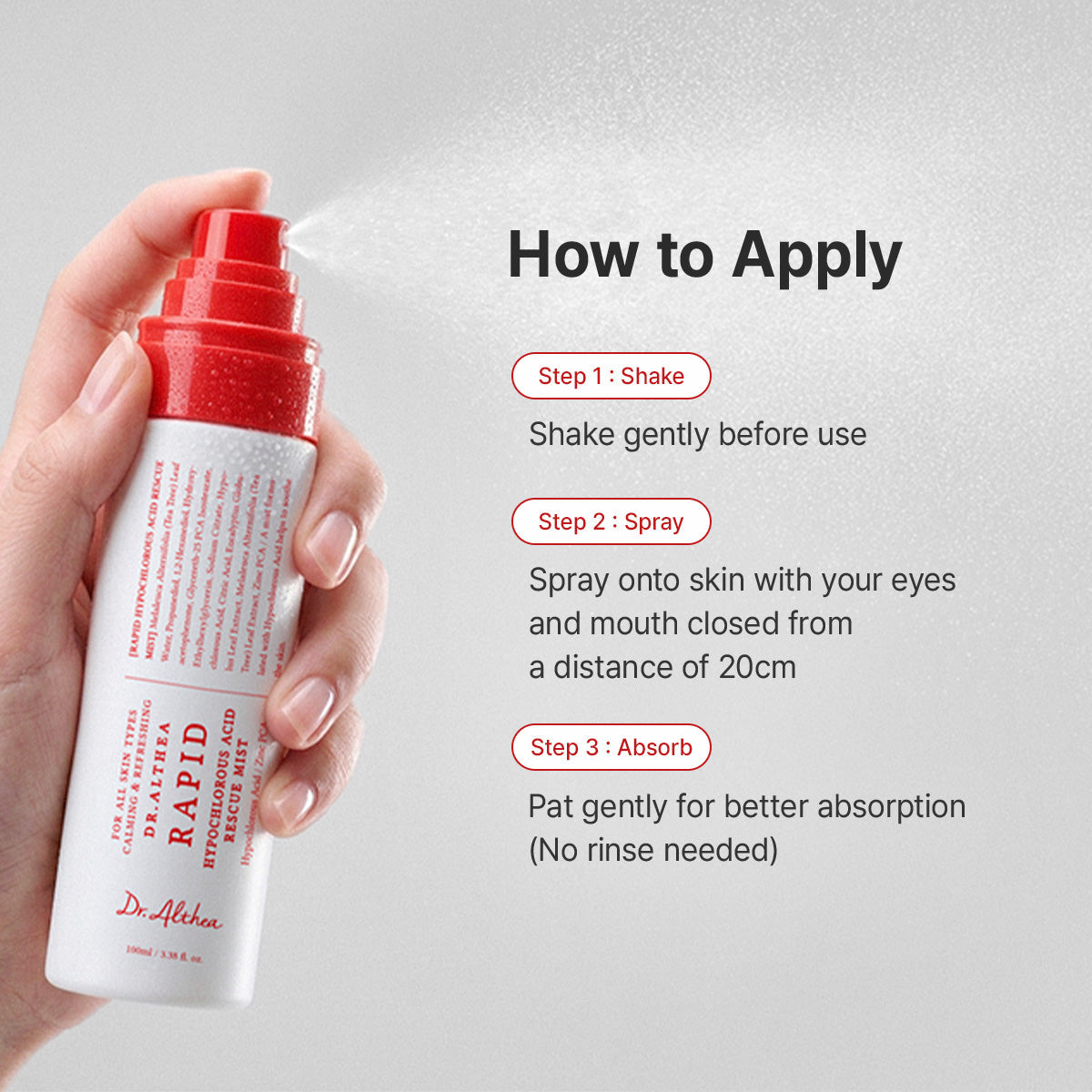 Dr.Alhea Rapid Hypochlorous Acid Rescue Mist