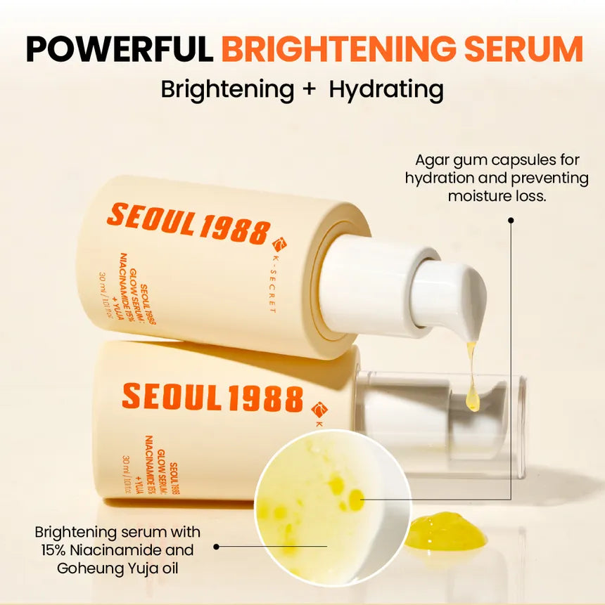 K Secret SEOUL 1988 Glow Serum NIACINAMIDE 15 Yuja