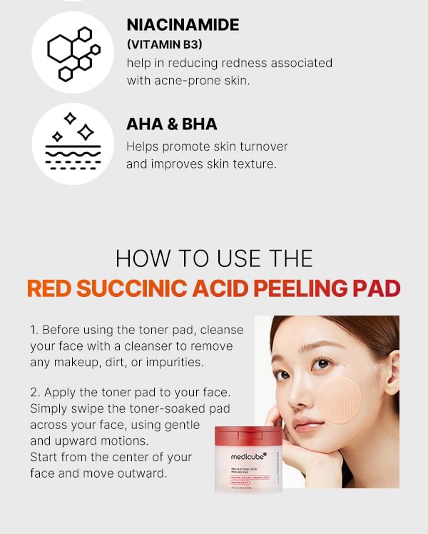 Medicube Red Succinic Acid Peeling Pad