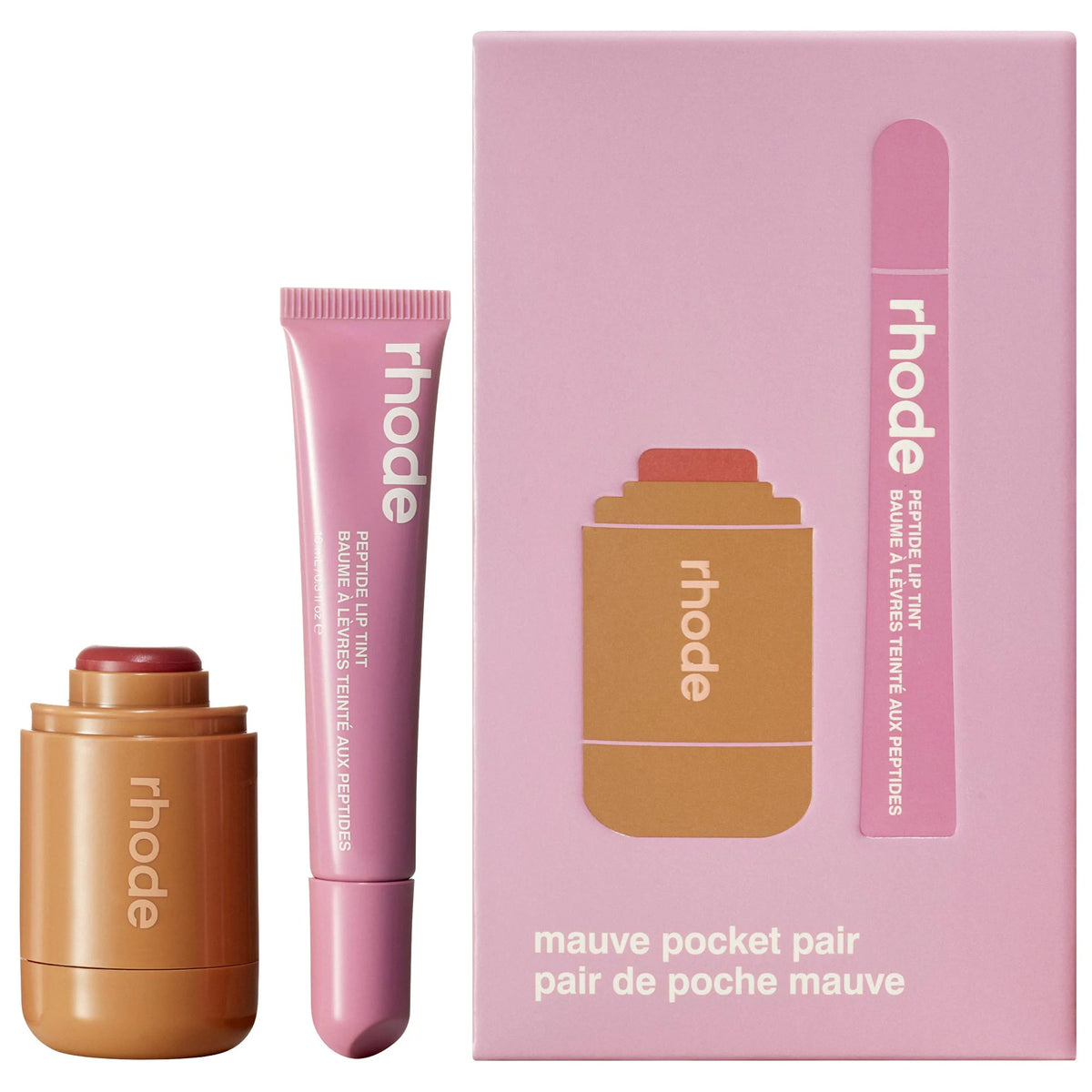 rhode 
Pocket Pair Limited Edition Lip + Cheek Set sleepy girl + pretzel - a mauve pair