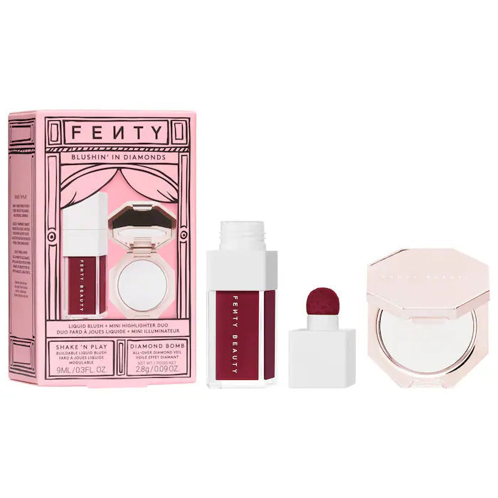 Fenty Beauty By Rihanna - Blushin' In Diamonds Liquid Blush + Highlighter Duo Makeup Gift Set