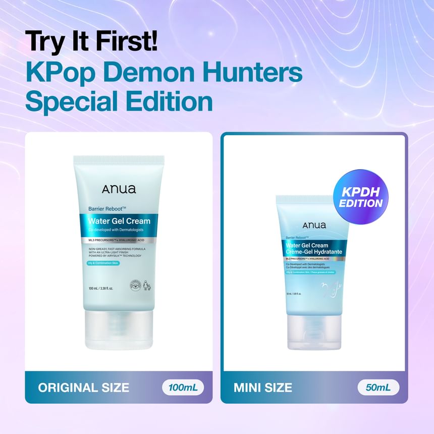 Anua - Barrier Reboot Water Gel Cream Kpop Demon Hunters Collaboration