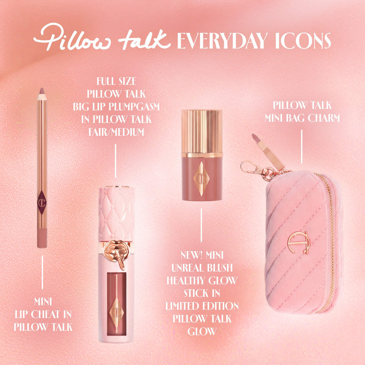 Charlotte Tilbury 
Pillow Talk Everyday Icons Lip & Cheek Makeup Gift Set