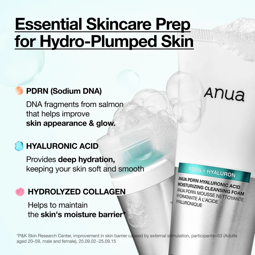 Anua - PDRN Hyaluronic Acid Moisturizing Cleansing Foam