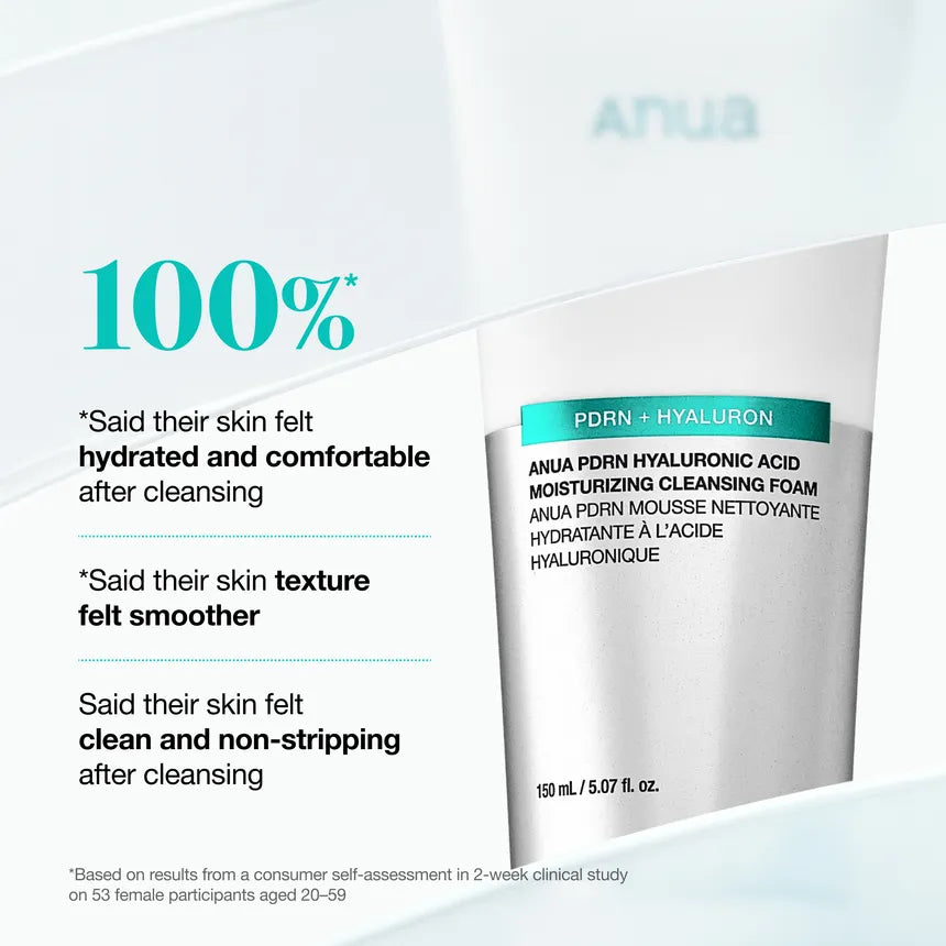 Anua - PDRN Hyaluronic Acid Moisturizing Cleansing Foam