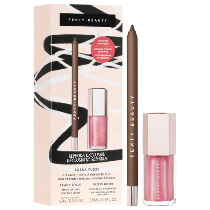 Fenty Beauty by Rihanna 
Extra Fussy Lip Liner + Mini Lip Luminizer Duo