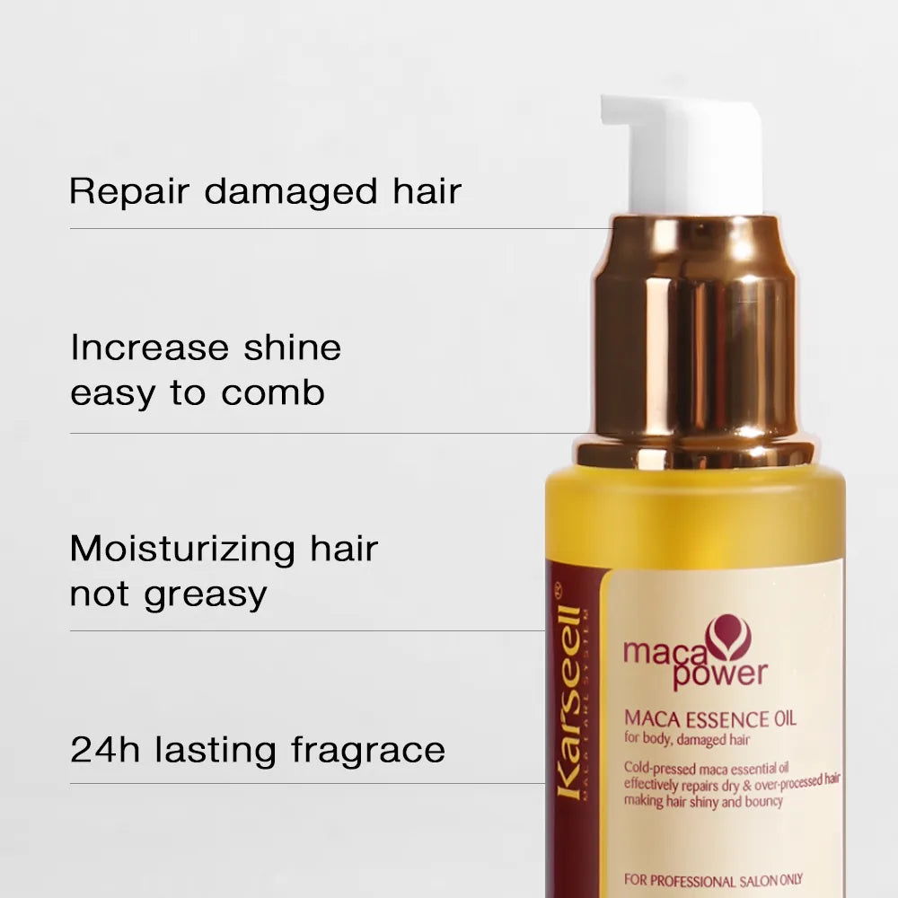 Karseell Maca Essence Oil Moroccan Argan Oil for Hair Healing