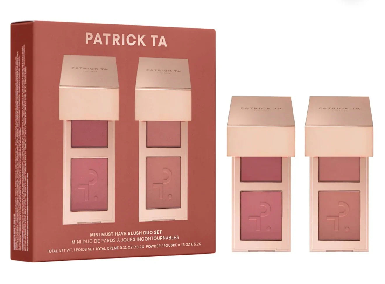 Patrick ta MINI MAJOR HEADLINES DOUBLE-TAKE CRÈME & POWDER BLUSH DUO