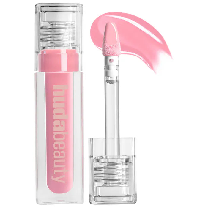 HUDA BEAUTY 
Faux Filler Shiny Non-Sticky Lip Gloss