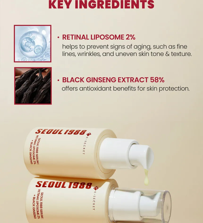Ksecret SEOUL 1988 Serum Retinal Liposome 2 Black Ginseng