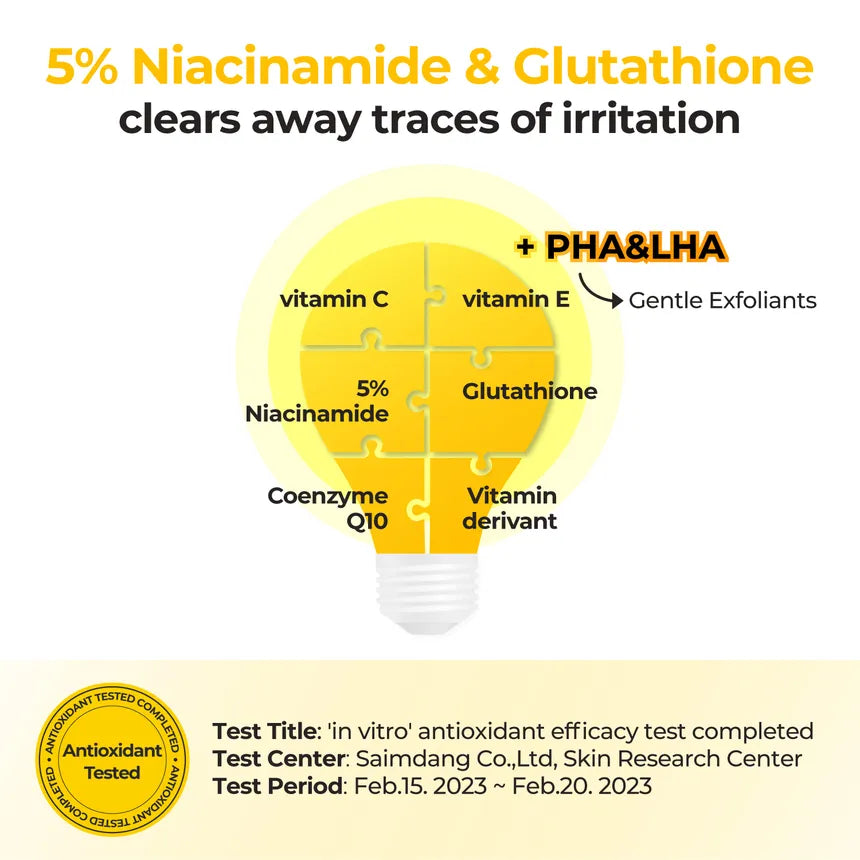 Numbuzin No5 Glutathione Vitamin NIACINAMIDE Concentrated Pad