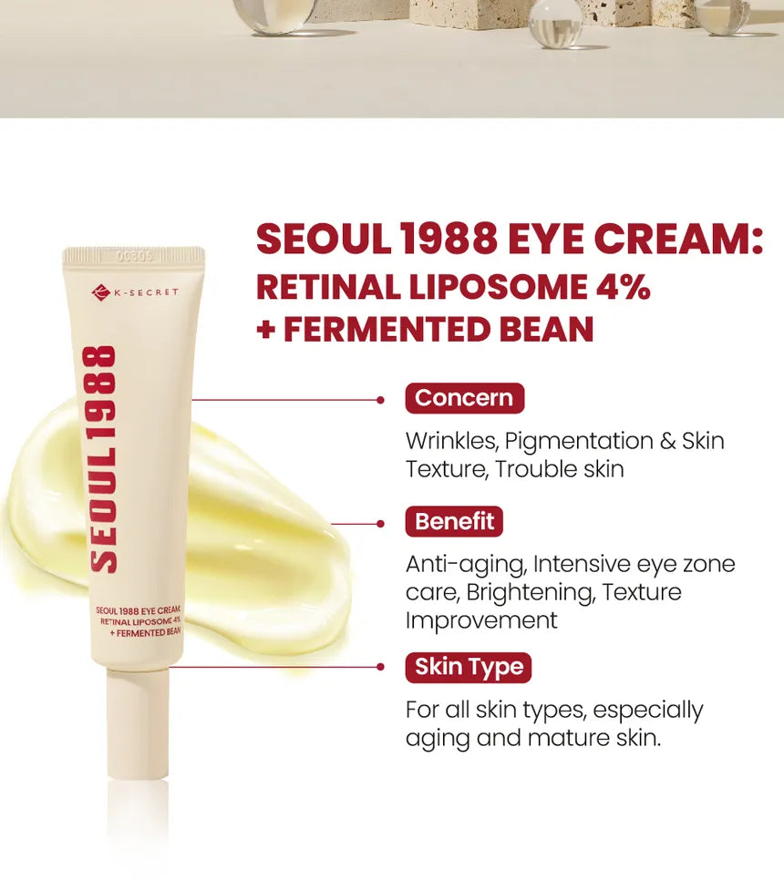 K Secret SEOUL 1988 Eye Cream Retinal Liposome 4 Fermented Bean