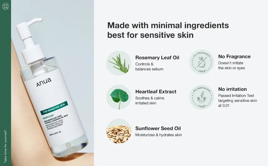 Anua Heartleaf Pore Control Cleansing Oil Mild