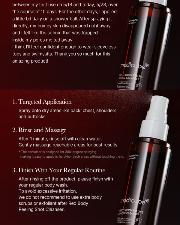 Medicube Red Acne Body Peeling Shot