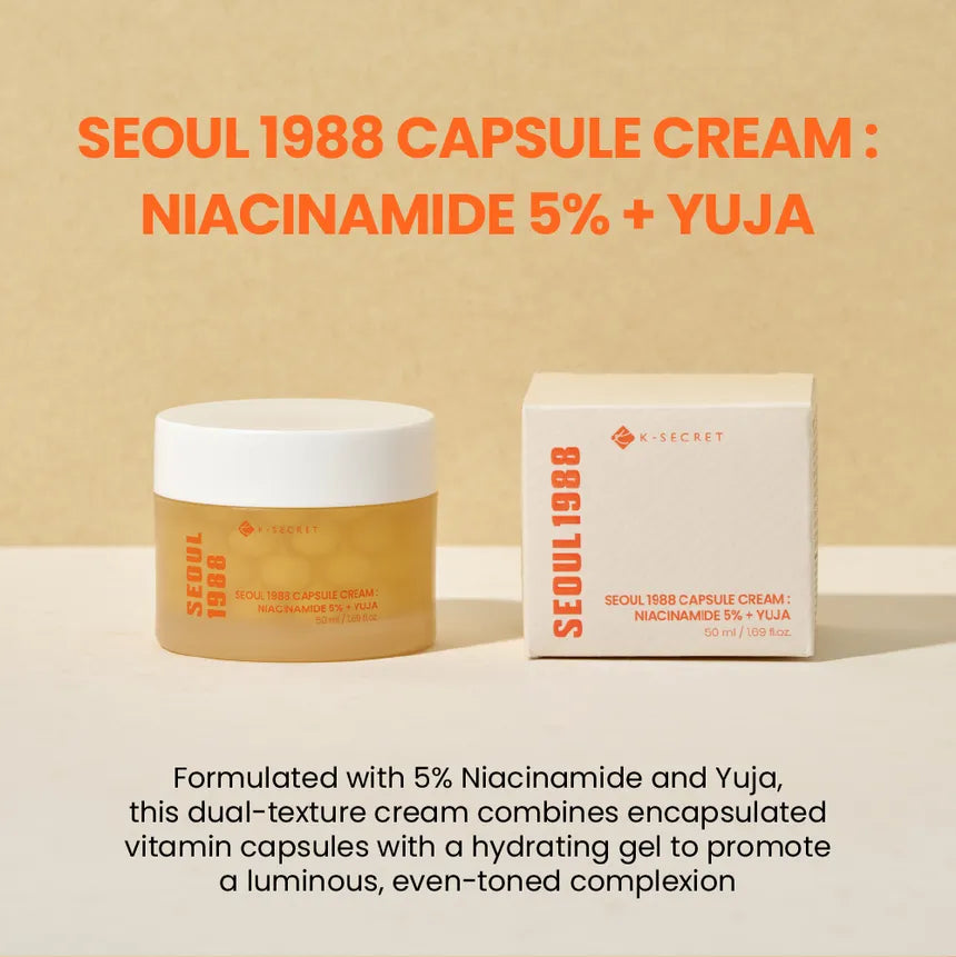 K Secret SEOUL 1988 Capsule Cream NIACINAMIDE 5 Yuja
