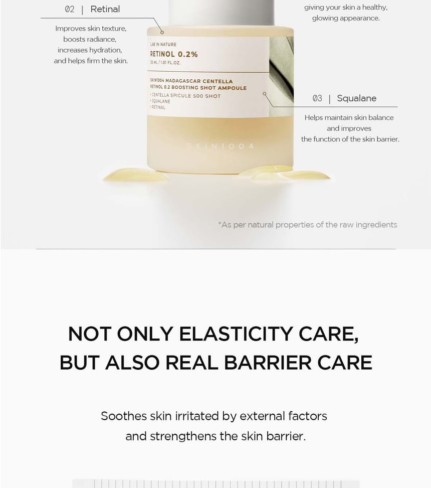 Skin1004 Madagascar Centella Retinol 02 Boosting Shot Ampoule